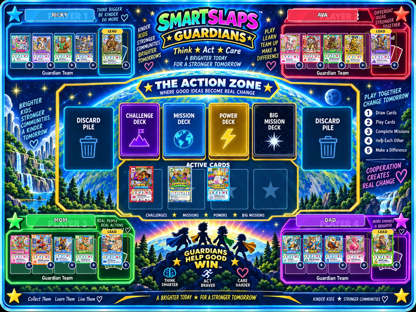 Guardians Universe four-player digital tabletop